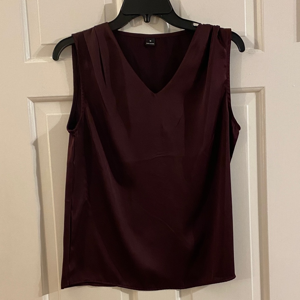 SHEIN Deep Wine Sleeveless Blouse